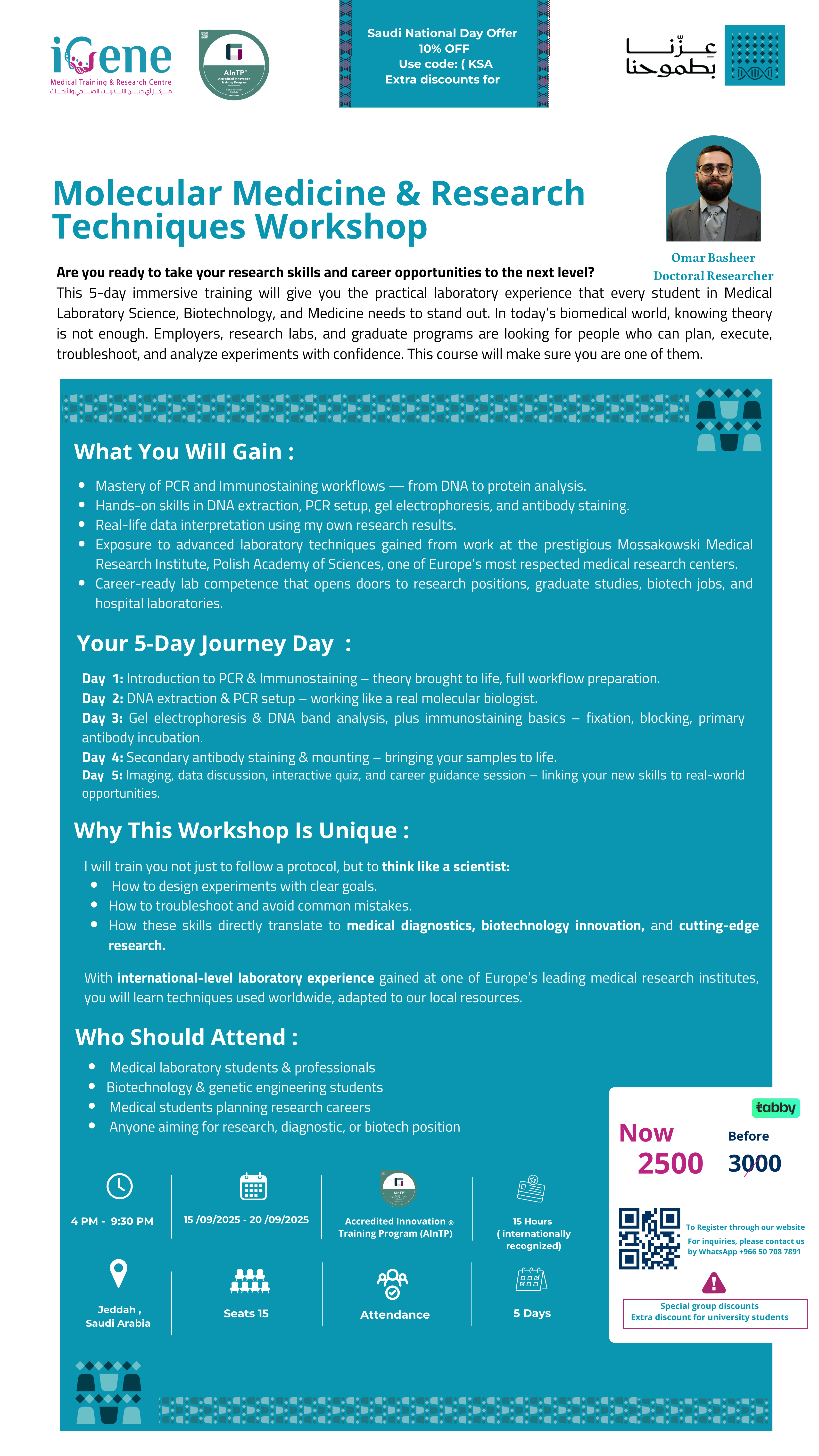 Molecular Medicine & Research Techniques Workshop  - Xgenome