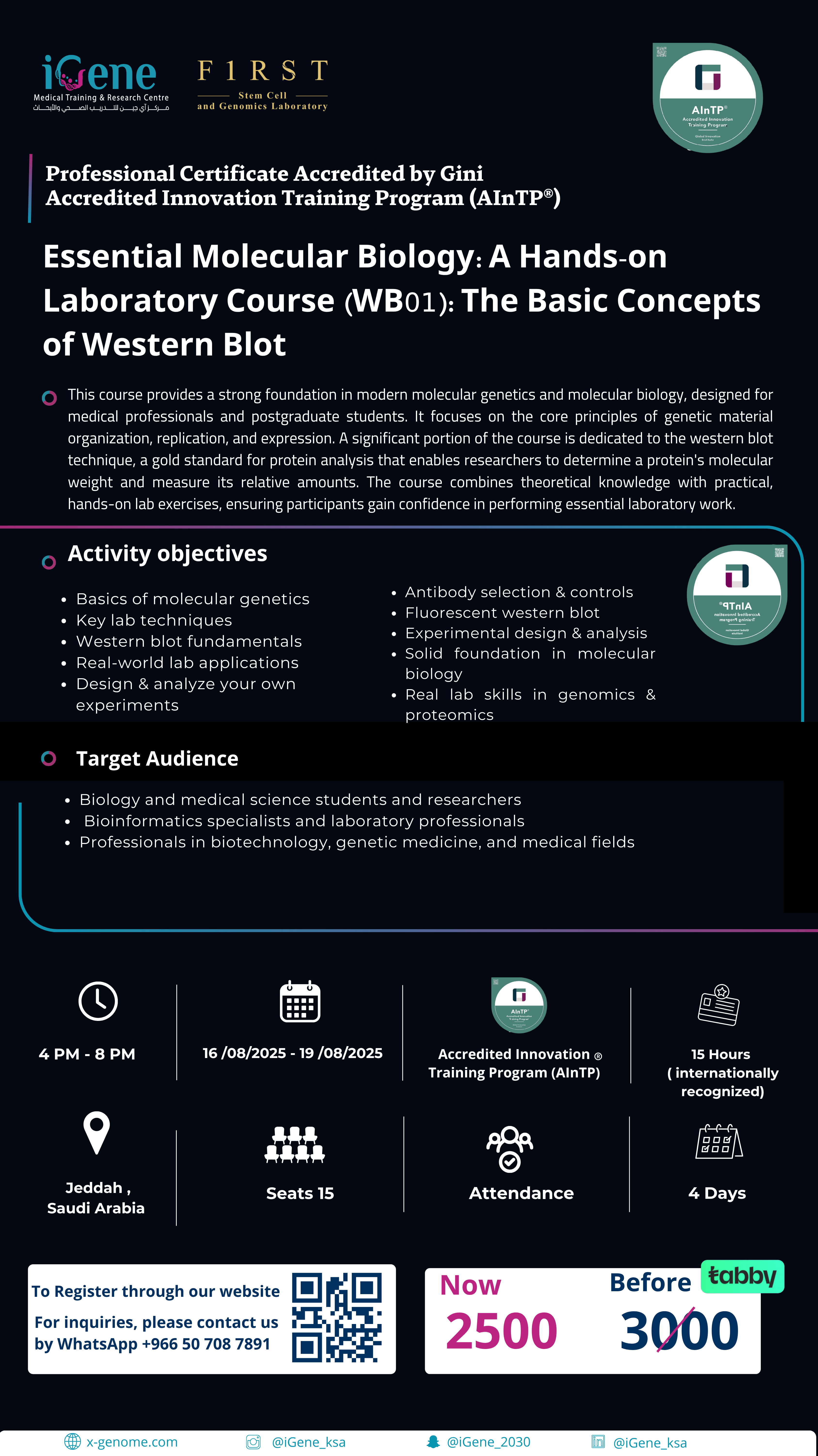 Essential Molecular Biology: A Hands-on Laboratory Course (WB01) The Basic Concepts of Western Blot