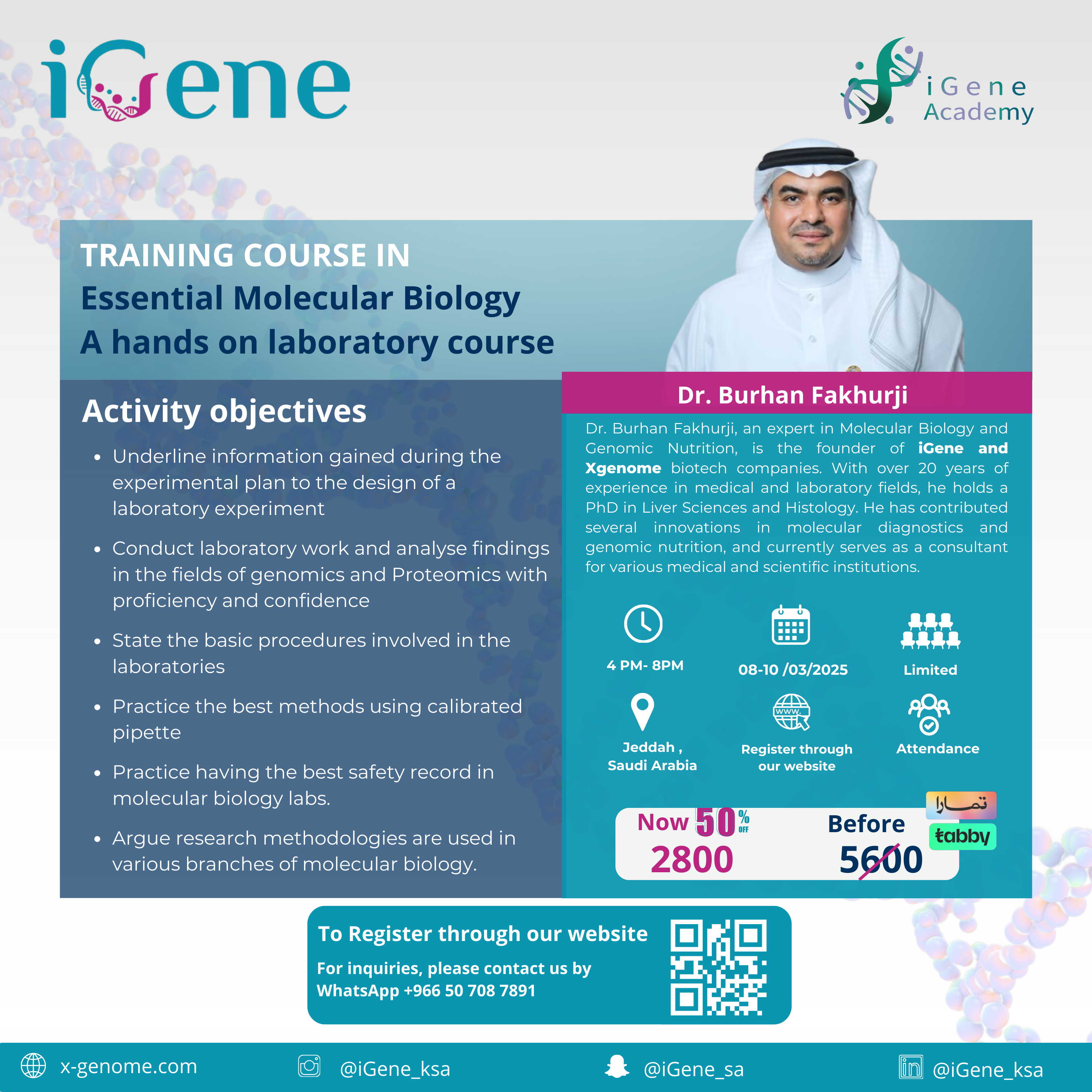 Essential Molecular Biology - A hands-on laboratory course - Xgenome